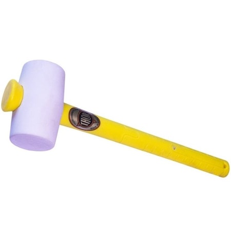 Thor THOR WHITE RUBBER MALLET (90 DEGREE SHORE A)-FIBERGLASS HANDLE TH61952WFG
